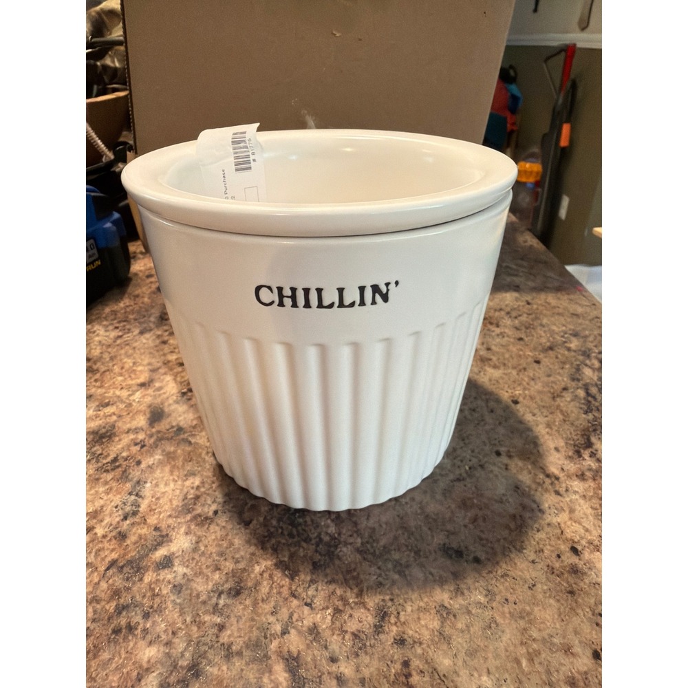 Primitives by Kathy Chillin White Ceramic Dip Chiller 2 Piece Set 104391